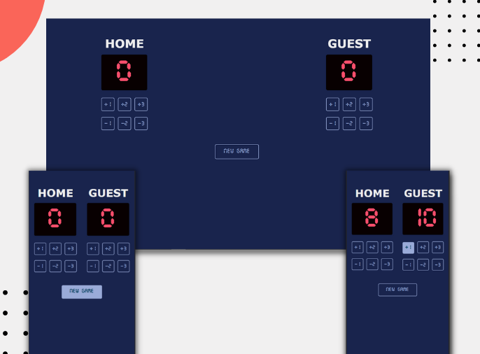 screenshot of Basketball Scoreboard App